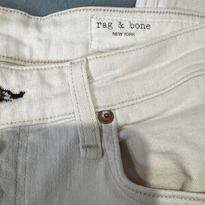 Rag & Bone Off White Cate Mid-Rise Ankle Skinny Jeans Size 29